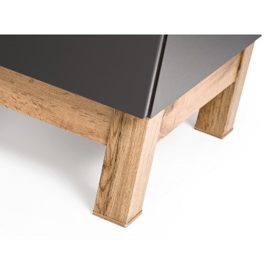 Szafka pod umywalkę stojąca 80 cm szary grafit połysk BALI 821