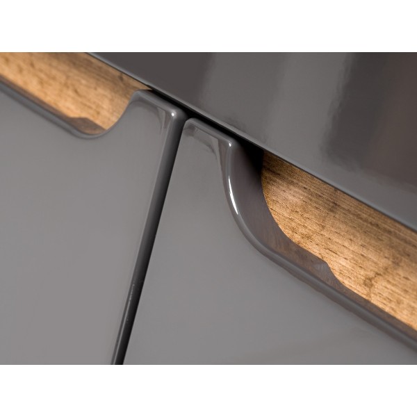 Szafka pod umywalkę stojąca 80 cm szary grafit połysk BALI 821