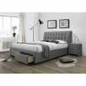 Łóżko tapicerowane z szufladami 160x200cm PERCY Halmar