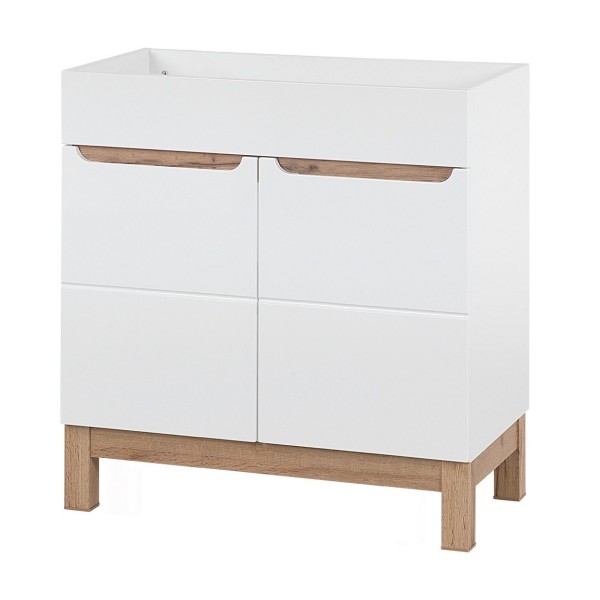 Szafka pod umywalkę stojąca 80cm biały połysk BALI WHITE