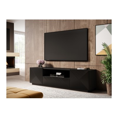 Szafka rtv czarna matowa ASHA 167cm