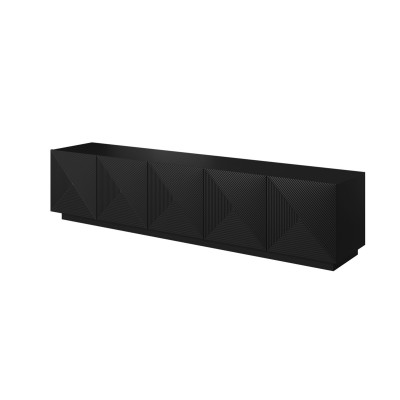 Szafka pod telewizor czarna matowa ASHA 200 cm