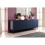 Komoda NICOLE 200 cm - granat MDF / czarne nóżki