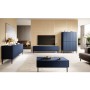 Komoda NICOLE 200 cm - granat MDF / czarne nóżki