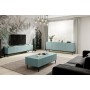 Komoda NICOLE 200 cm - szałwia MDF / czarne nóżki