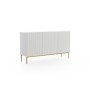 Komoda NICOLE 150 cm - biały mat + złote nóżki
