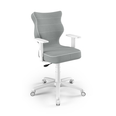 Fotel młodzieżowy obrotowy szary Duo White JS03 rozmiar 5