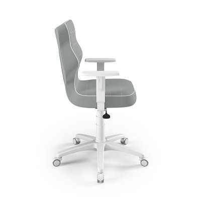 Fotel młodzieżowy obrotowy szary Duo White JS03 rozmiar 5
