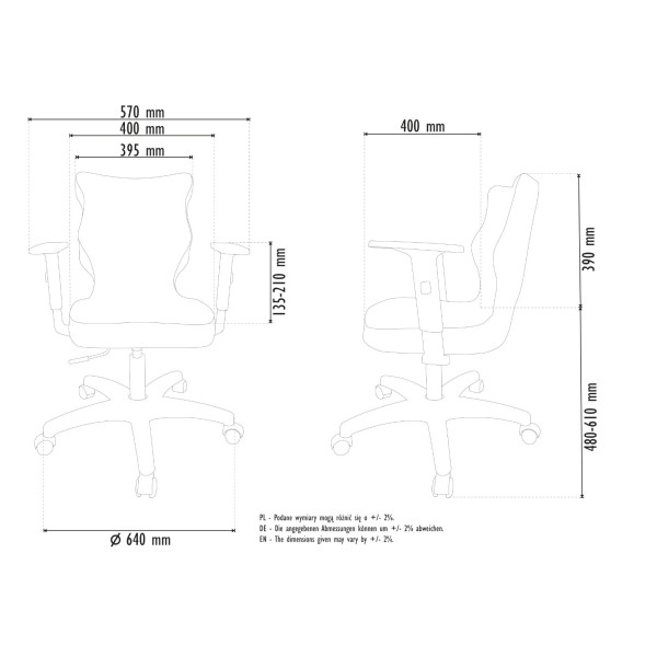 Fotel młodzieżowy obrotowy szary Duo White JS03 Entelo