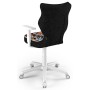 Fotel ergonomiczny do biurka czarny Duo White ST28 rozmiar 5