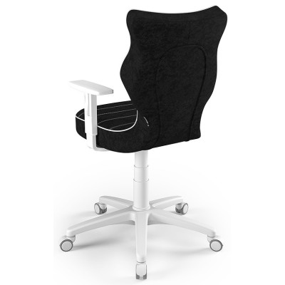 Fotel ergonomiczny obrotowy czarny Duo White VS01 rozmiar 5
