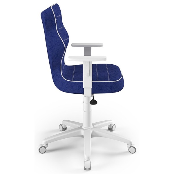 Fotel ergonomiczny młodzieżowy niebieski Duo Biały VS06 rozmiar 5