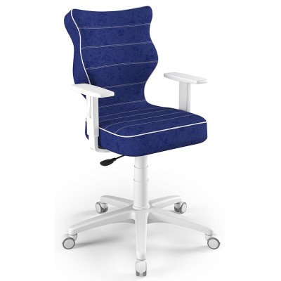 Fotel ergonomiczny młodzieżowy niebieski Duo Biały VS06 rozmiar 5