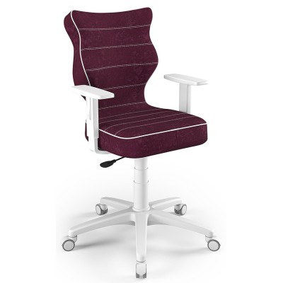 Krzesło młodzieżowe obrotowe fioletowe Duo White VS07 rozmiar 5