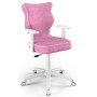 Krzesło obrotowe do biurka różowe Duo White VS08 rozmiar 5