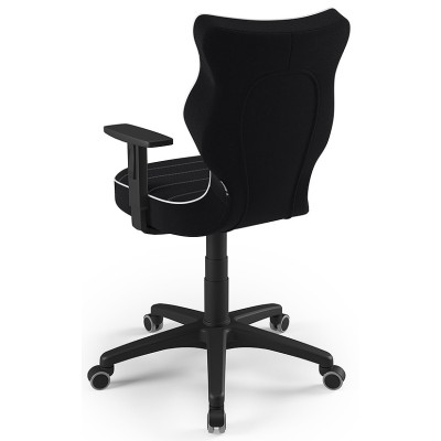 Fotel młodzieżowy na kółkach czarny Duo Black JS01 rozmiar 5