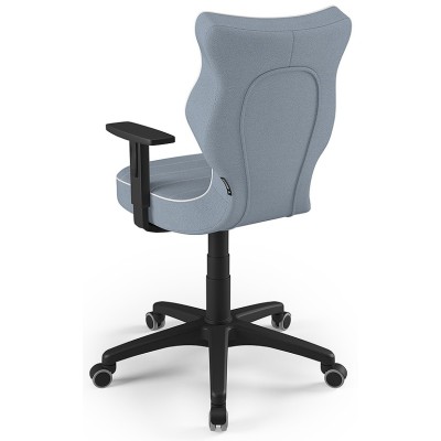Krzesło na kółkach do komputera niebieskie Duo BLACK JS06 rozmiar 5