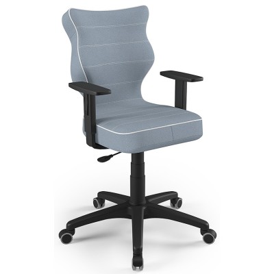 Krzesło na kółkach do komputera niebieskie Duo BLACK JS06 rozmiar 5