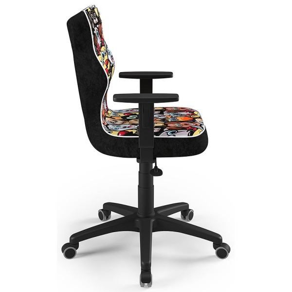 Fotel ergonomiczny młodzieżowy obrotowy czarny Duo Czarny ST28 rozmiar 5