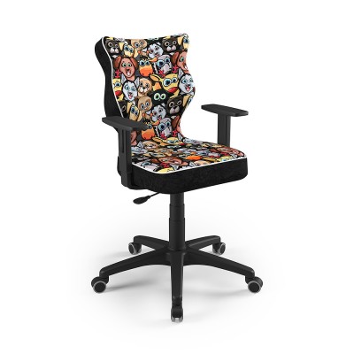 Fotel ergonomiczny młodzieżowy obrotowy czarny Duo Czarny ST28 rozmiar 5