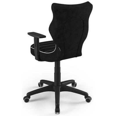 Młodzieżowy fotel obrotowy czarny Duo Black VS01 rozmiar 5