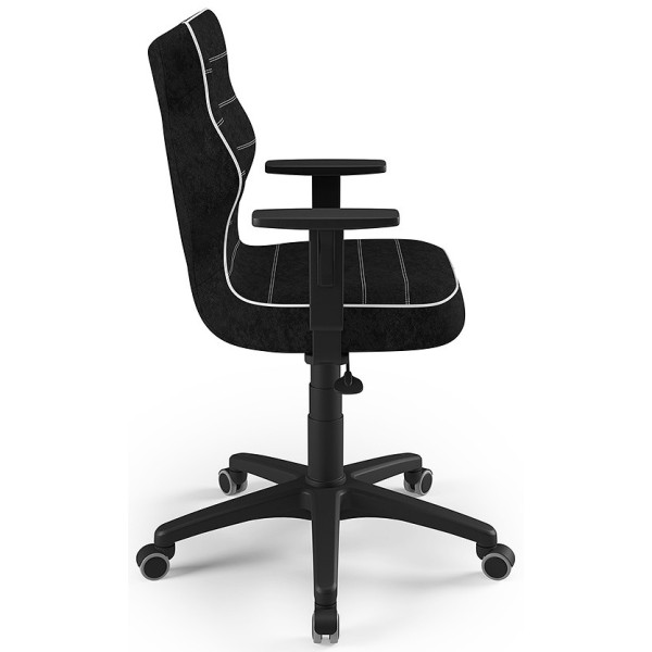 Młodzieżowy fotel obrotowy czarny Duo Black VS01 rozmiar 5