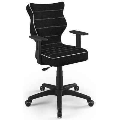 Młodzieżowy fotel obrotowy czarny Duo Black VS01 rozmiar 5