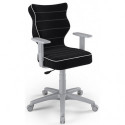 Wygodne krzesło obrotowe czarne Duo Grey JS01 rozmiar 5