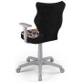 Fotel młodzieżowy ergonomiczny czarny Duo Grey ST28 rozmiar 5