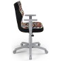 Fotel młodzieżowy ergonomiczny czarny Duo Grey ST28 rozmiar 5
