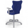 Ergonomiczny fotel do pokoju młodzieżowego niebieski Duo GREY VS06 rozmiar 5