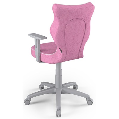 Ergonomiczny fotel młodzieżowy obrotowy różowy Duo Grey VS08 rozmiar 5