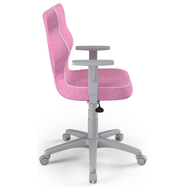 Ergonomiczny fotel młodzieżowy  obrotowy różowy Duo Grey VS08 rozmiar 5