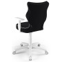 Fotel młodzieżowy ergonomiczny czarny Duo White JS01 Entelo