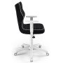 Fotel młodzieżowy ergonomiczny czarny Duo White JS01 Entelo
