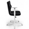 Fotel młodzieżowy ergonomiczny czarny Duo White JS01 rozmiar 6