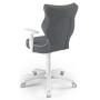 Wygodny fotel do biurka ciemno szary Duo White JS33 rozmiar 6