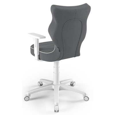 Wygodny fotel do biurka ciemno szary Duo White JS33 rozmiar 6