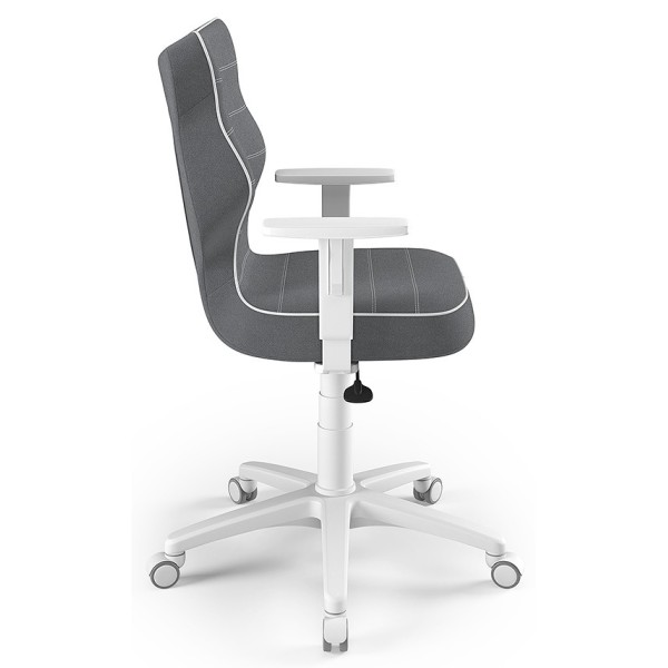 Wygodny fotel do biurka ciemno szary Duo White JS33 rozmiar 6
