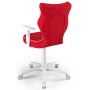Ergonomiczne krzesło do komputera czerwone Duo White VS09 rozmiar 6