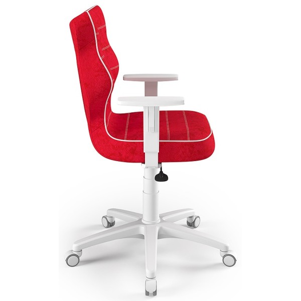 Ergonomiczne krzesło do komputera czerwone Duo White VS09 rozmiar 6