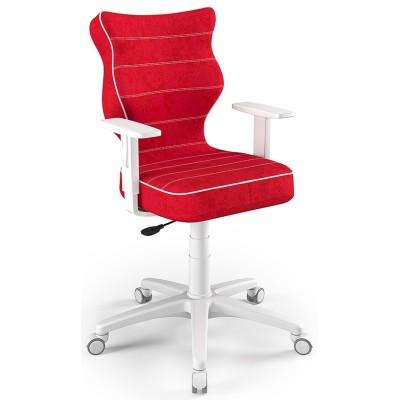 Ergonomiczne krzesło do komputera czerwone Duo White VS09 rozmiar 6
