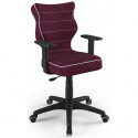 Wygodny fotel do biurka fioletowy Duo Black VS07 rozmiar 6