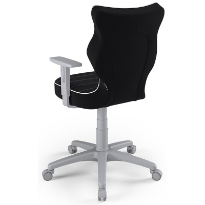 Ergonomiczny fotel do biurka czarny Duo GREY JS01 rozmiar 6