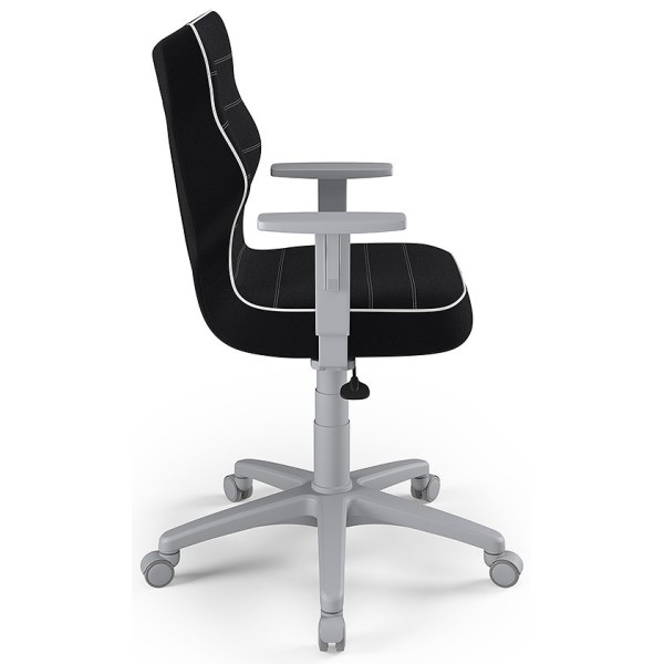 Ergonomiczny fotel do biurka czarny Duo GREY JS01 rozmiar 6