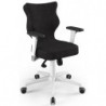 Krzesło biurowe obrotowe czarne Perto White AT01