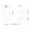 Krzesło biurowe obrotowe czarne Perto White AT01 rozmiar 6