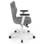 Wygodny fotel biurowy szary Perto White AT03