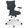 Wygodny fotel do biura grafitowy Perto White AT04 rozmiar 6
