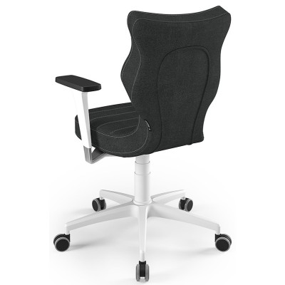 Elegancki fotel do biura antracytowy Perto White DC17 Entelo